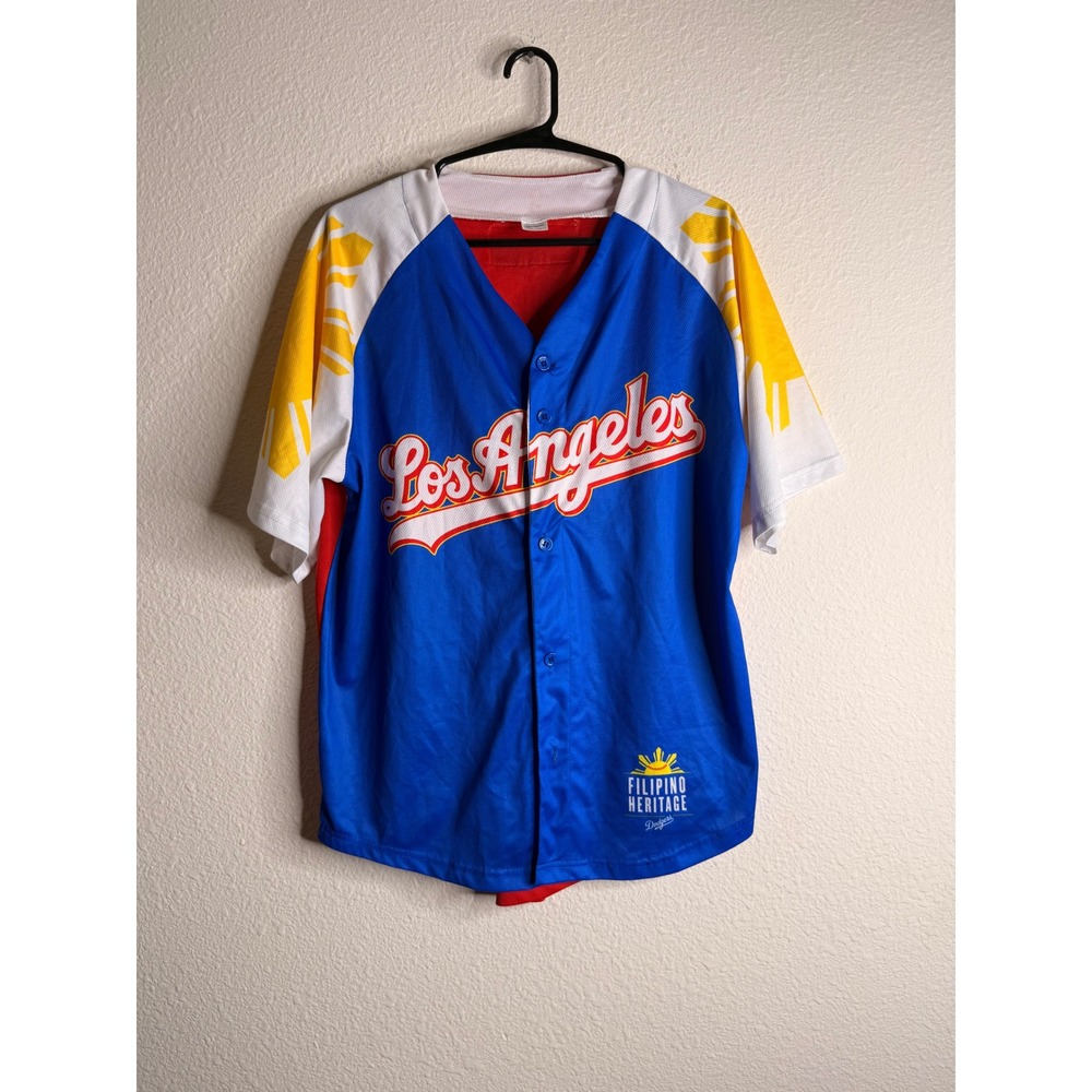 LA Dodgers Filipino Heritage Night Jersey M Baseball Merch Blue Coyote Blockette